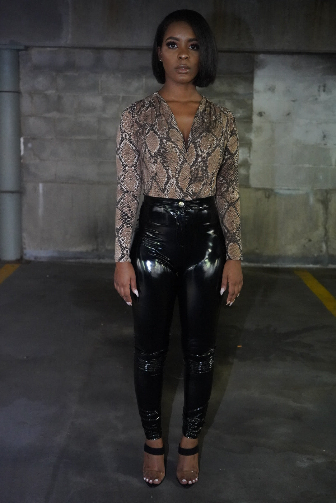 Snake Print Trousers Outfit