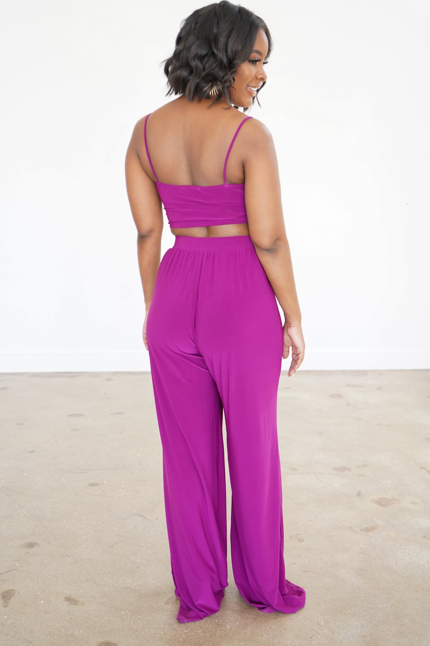 Lola Cropped Set-Purple